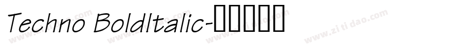 Techno BoldItalic字体转换